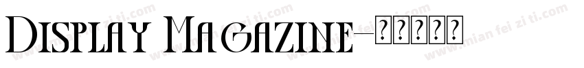 Display Magazine字体转换